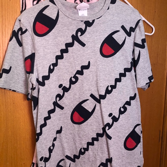 champion heritage tee all over script